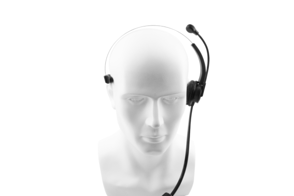 Caller headset with airtube